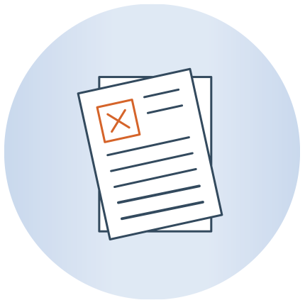 Icon representing paper documents