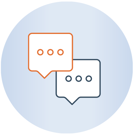 Icon representing chat bubbles